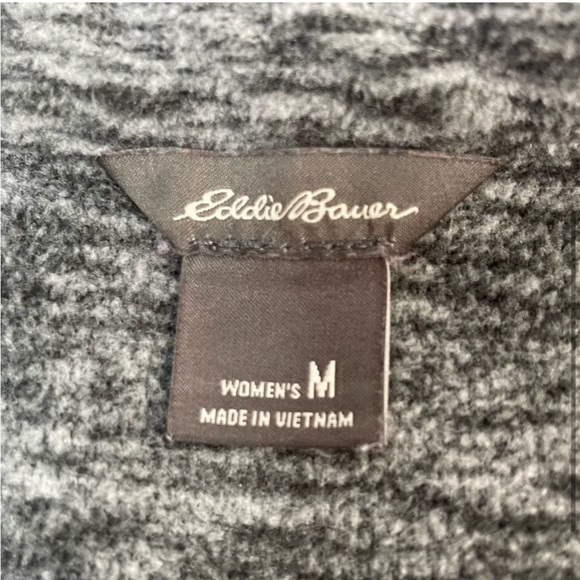 Eddie Bauer Gray Heathered Button Up Fleece - Picture 5 of 5